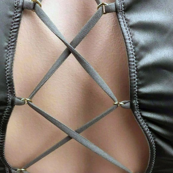 Victoria’s Secret Silky Charcoal Bralette | Corset Back | XS | NWT - Picture 5 of 7